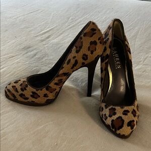 Lauren Ralph Lauren Leopard Print Heels
